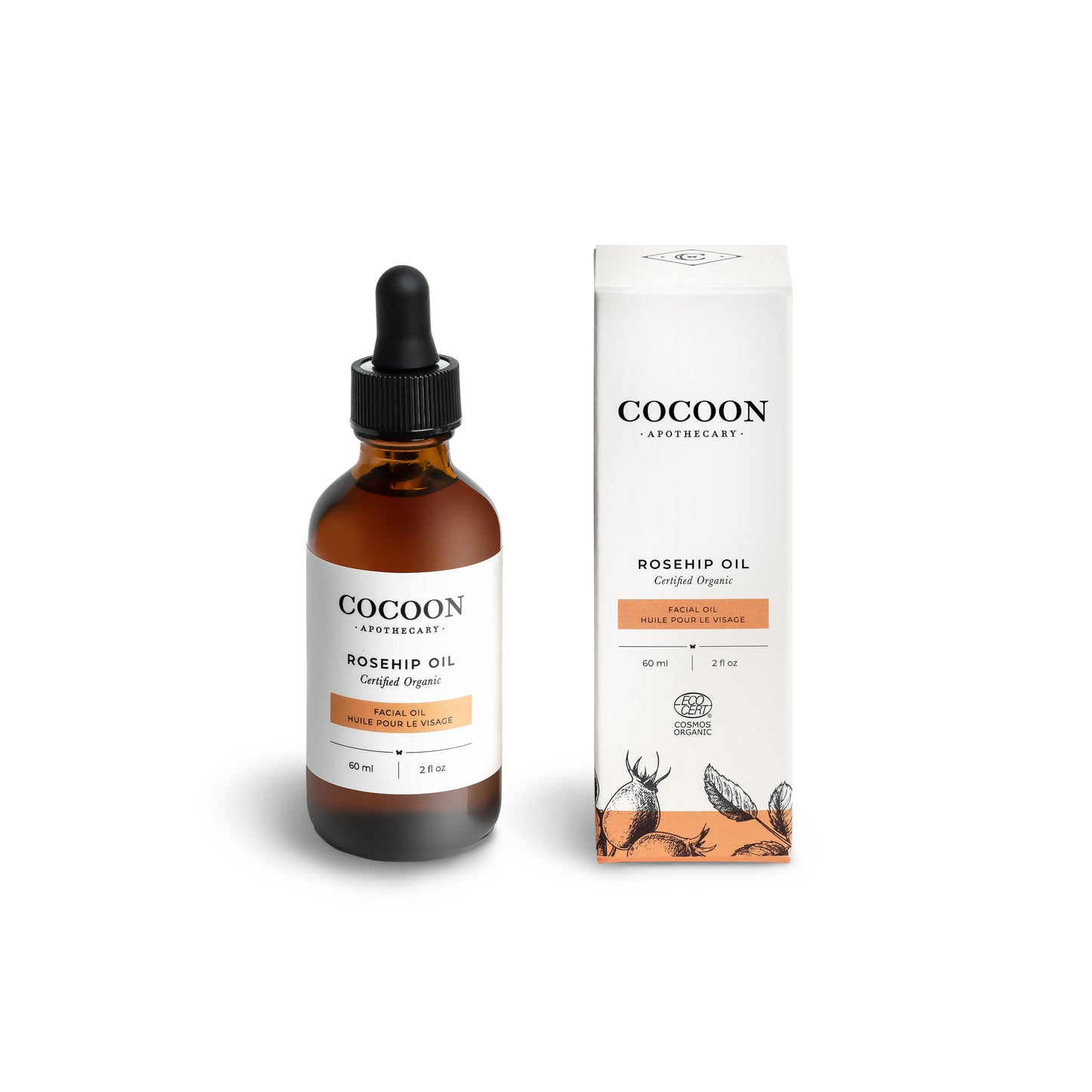 Rosehip Oil Moisturizing Serum bottle with dropper – hydrating skincare