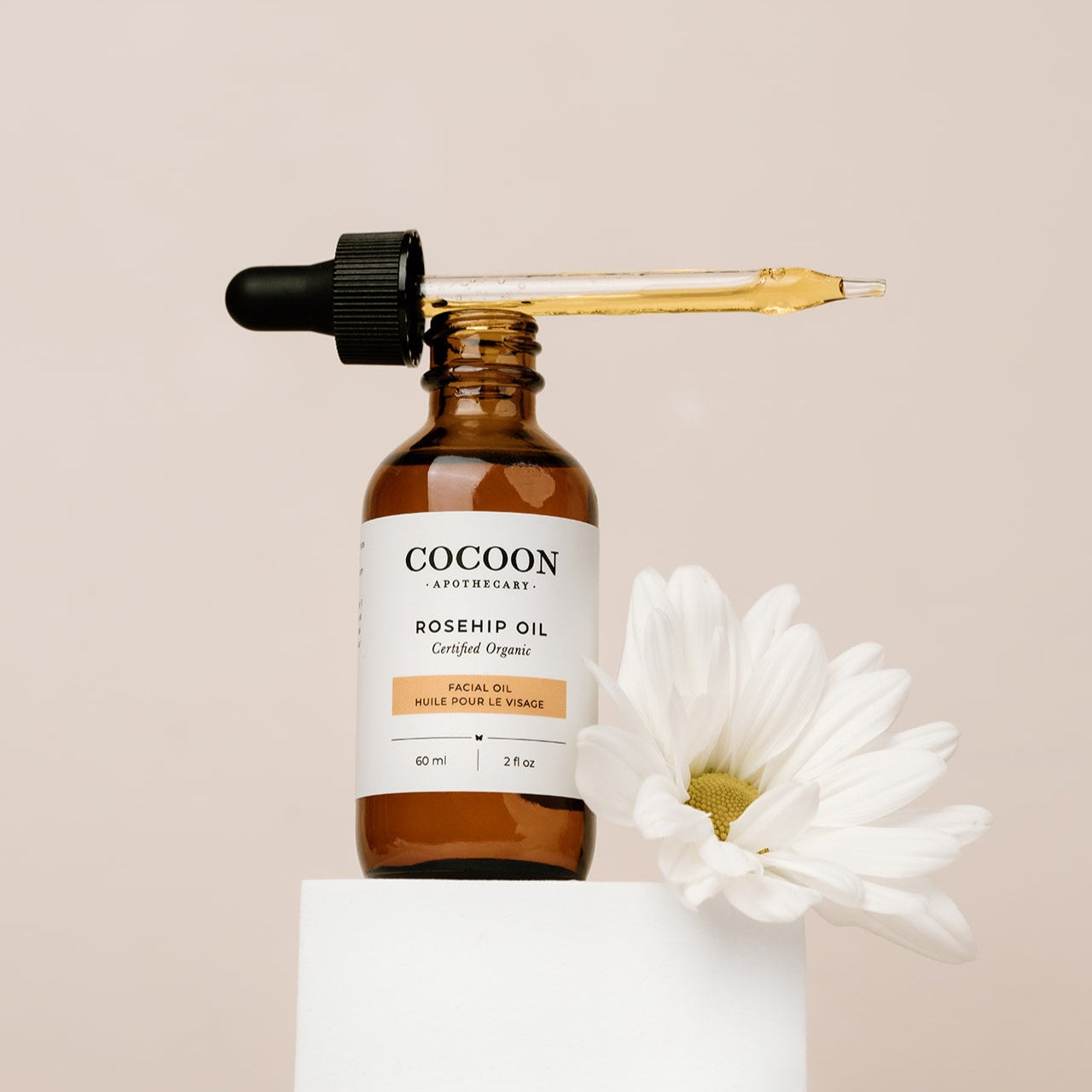 Droplet of Rosehip Oil Serum — light texture and botanical formula