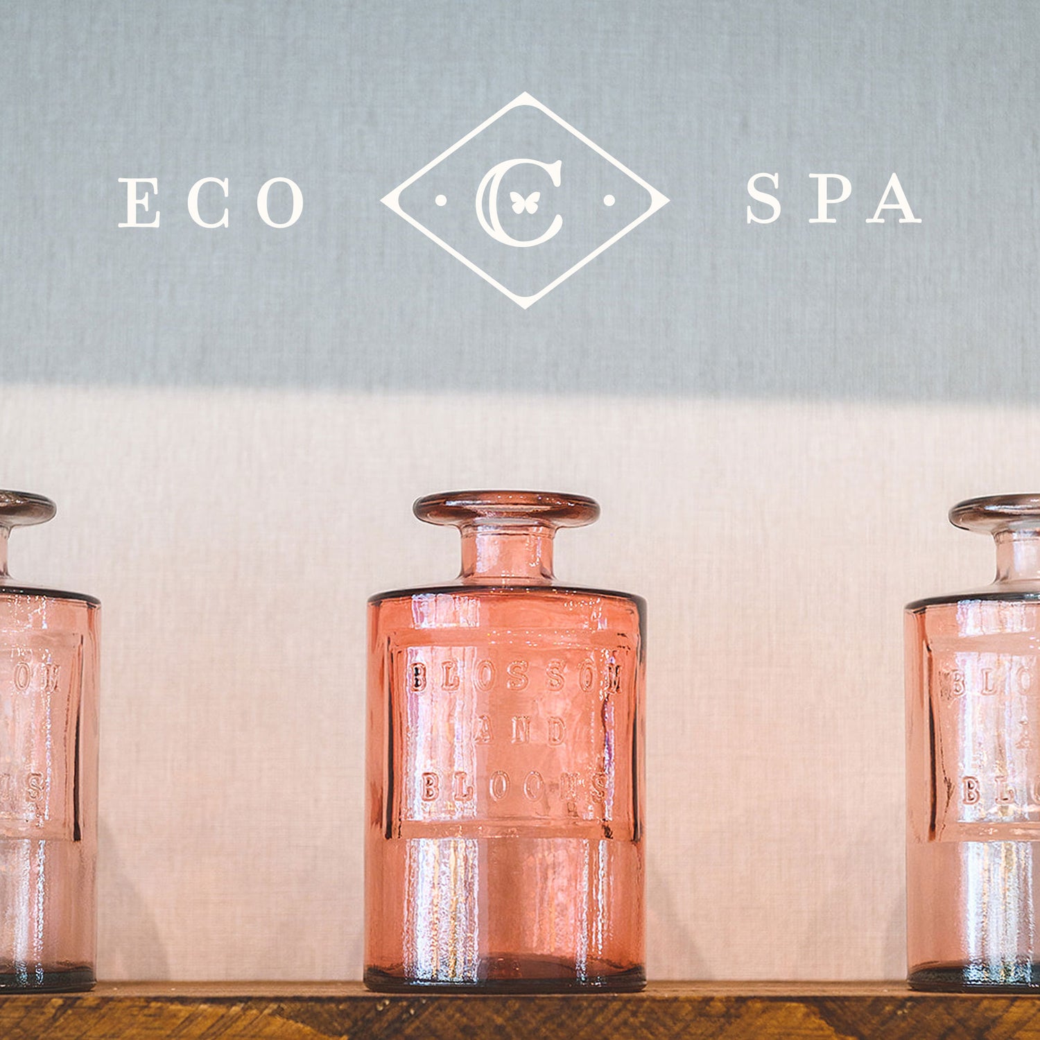Apothecary Bottle with Eco Spa Logo