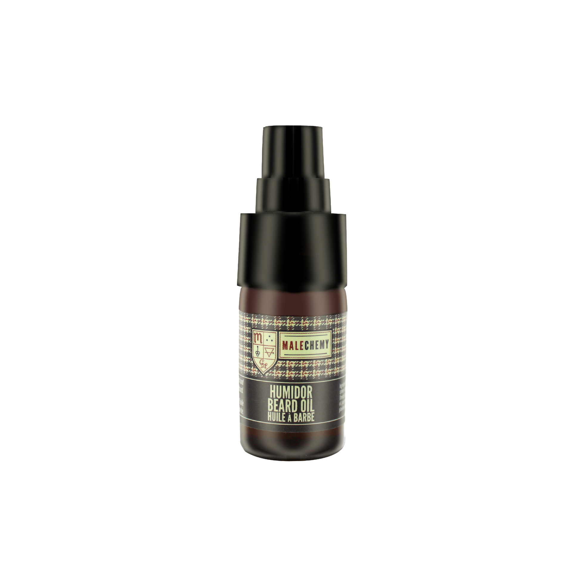 natural beard oil with tobacco flower, cedar, and vanilla