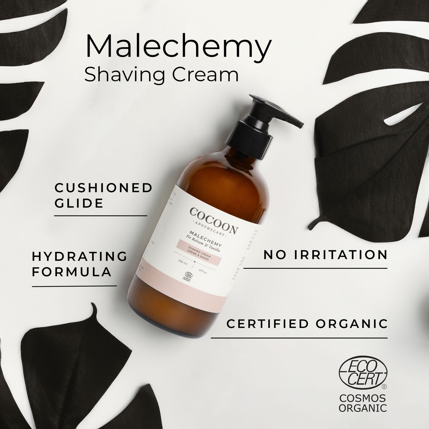 Rich, creamy texture of Malechemy natural shaving cream for sensitive skin