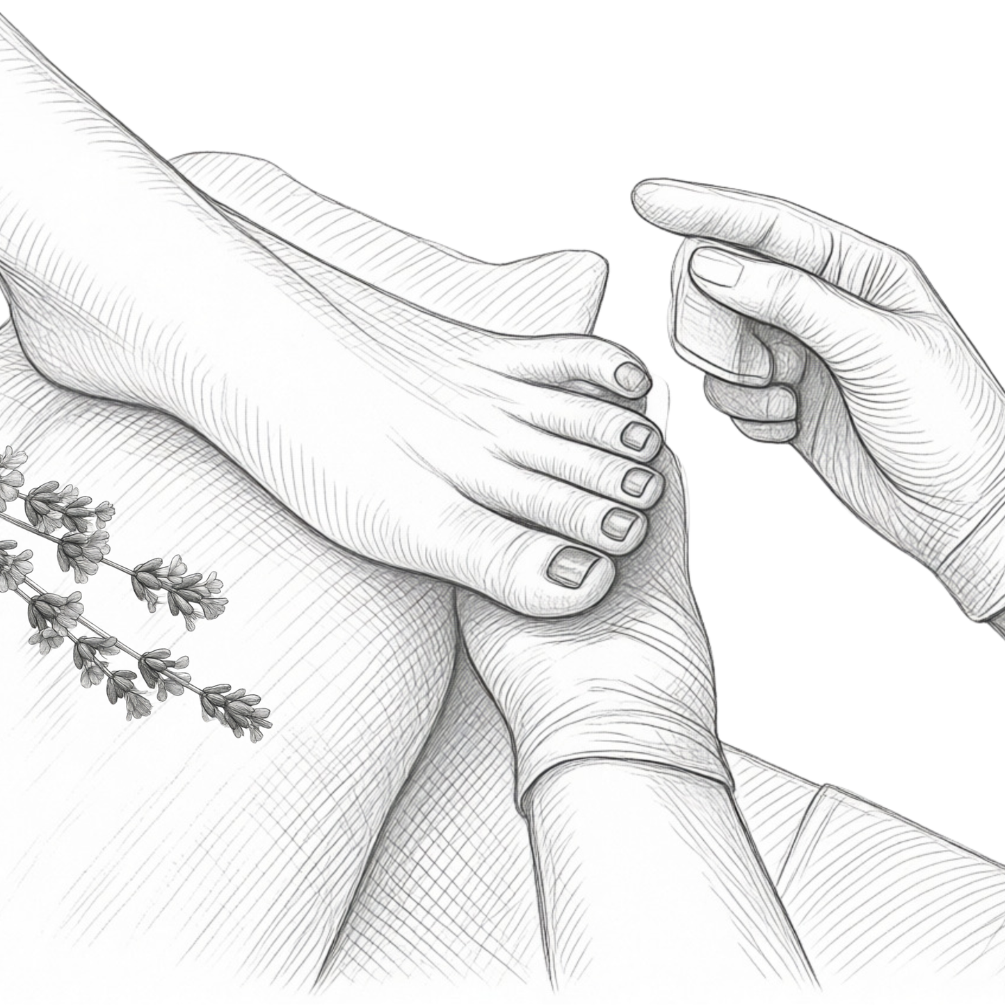 Lavender natural pedicure in Kitchener
