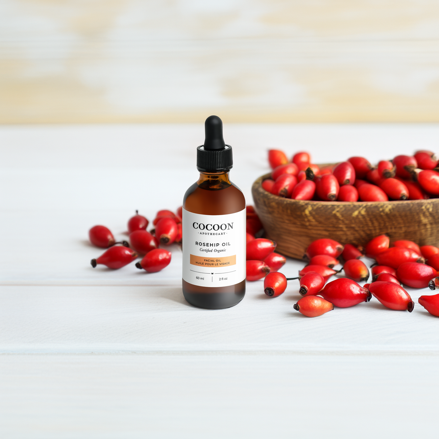 Key ingredient: rosehip oil seeds and botanical extract for rosehip moisturizing serum