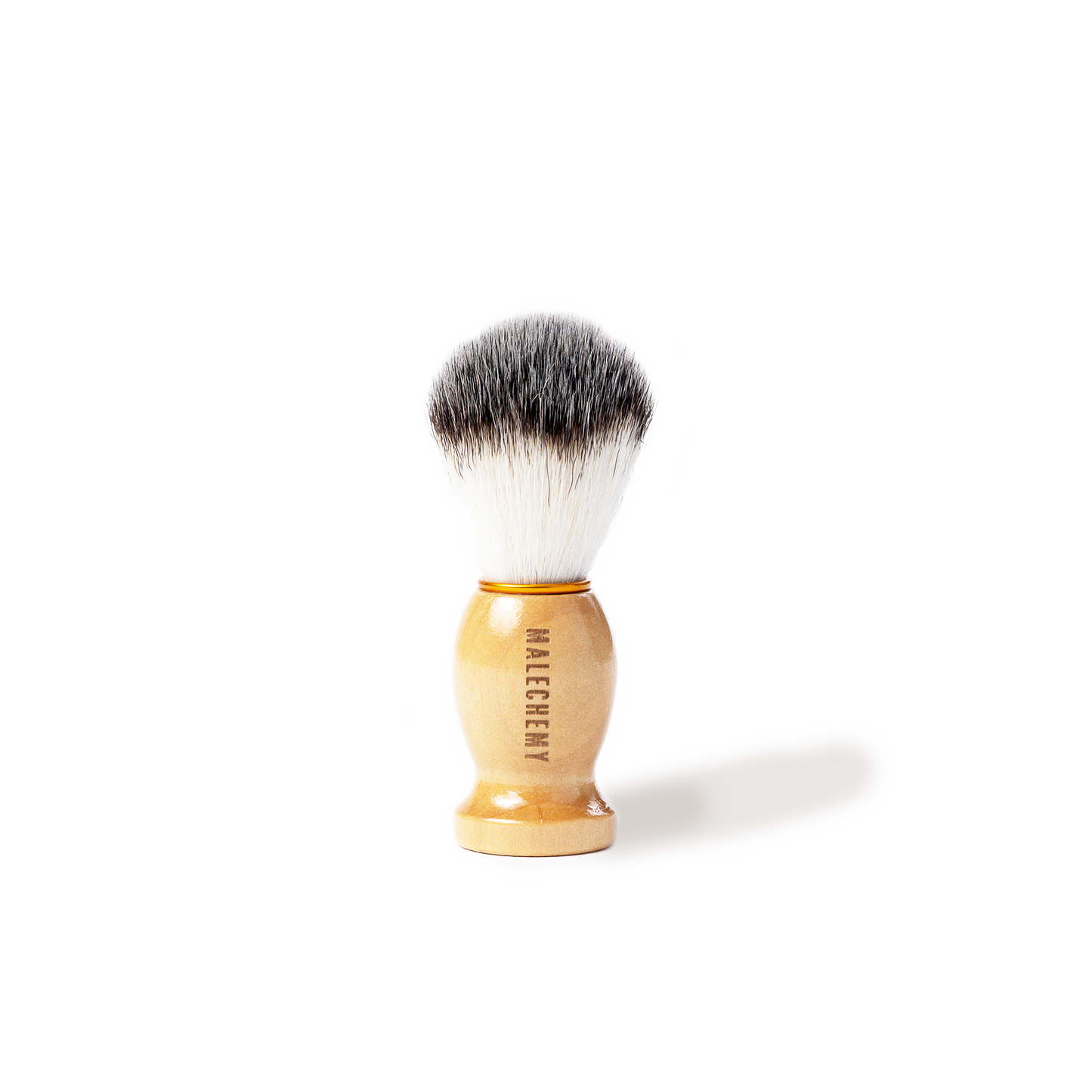 vegan shaving brush with wooden base