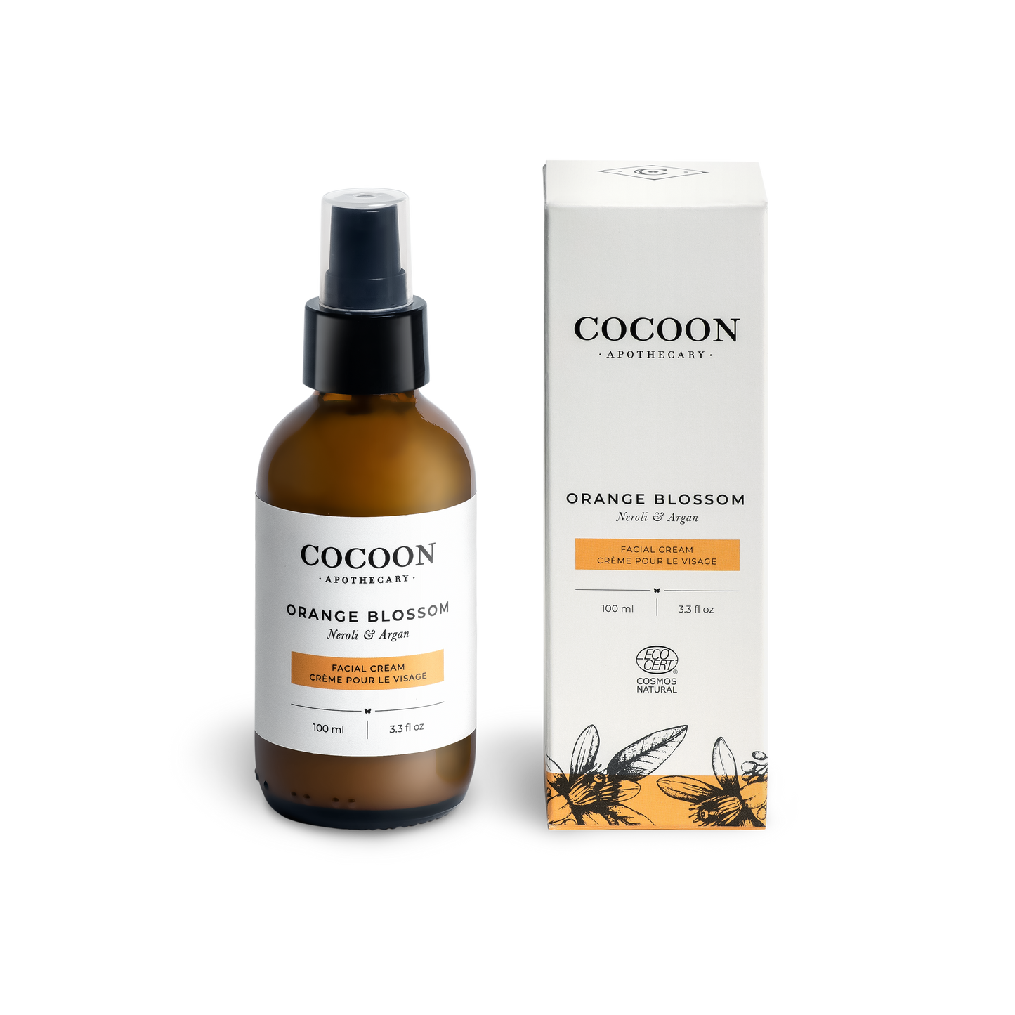 ecocert natural orange blossom facial cream with neroli and argan