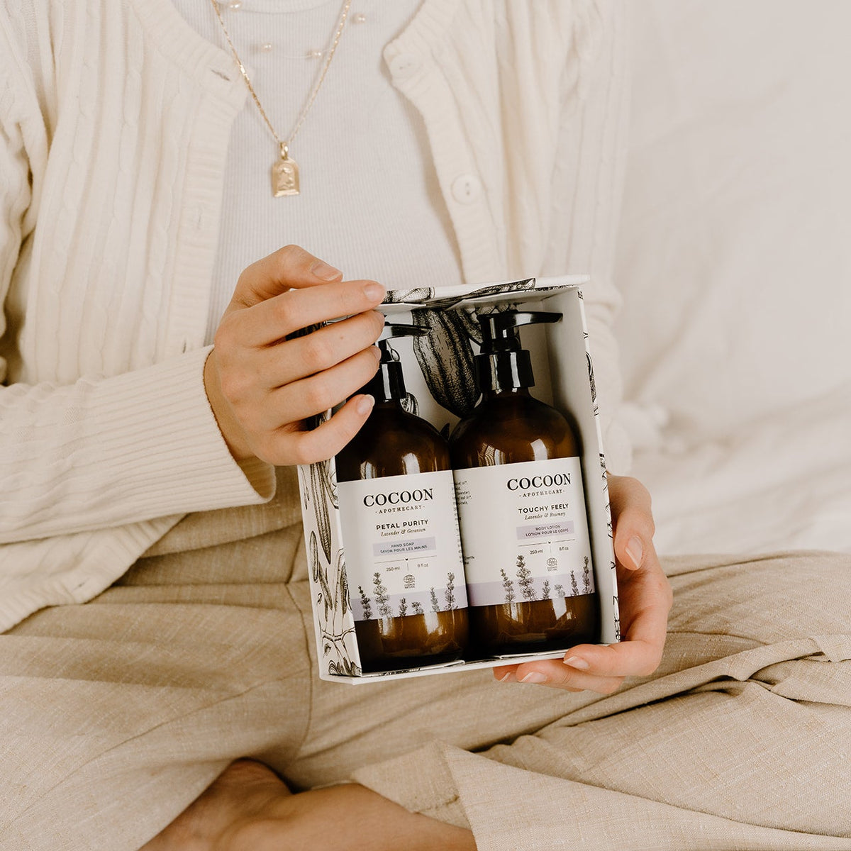 Lavender and rosemary hand soap and body lotion