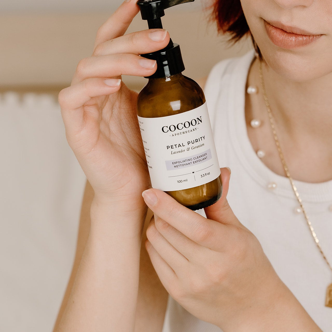 natural facial scrub with biodegradable jojoba beads