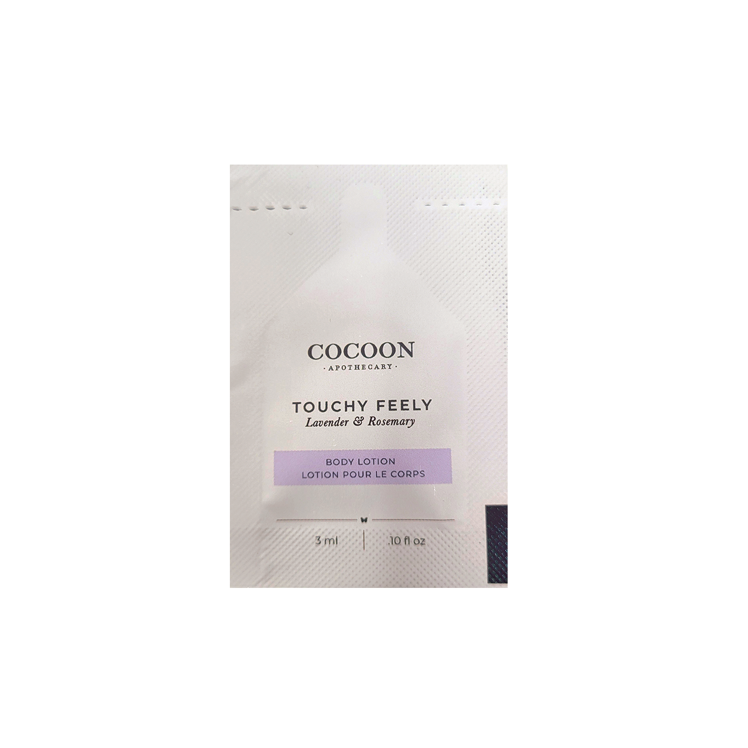 Sample of Natural Body Lotion with lavender rosemary