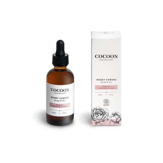 Cocoon skincare product bottle and packaging on a white background