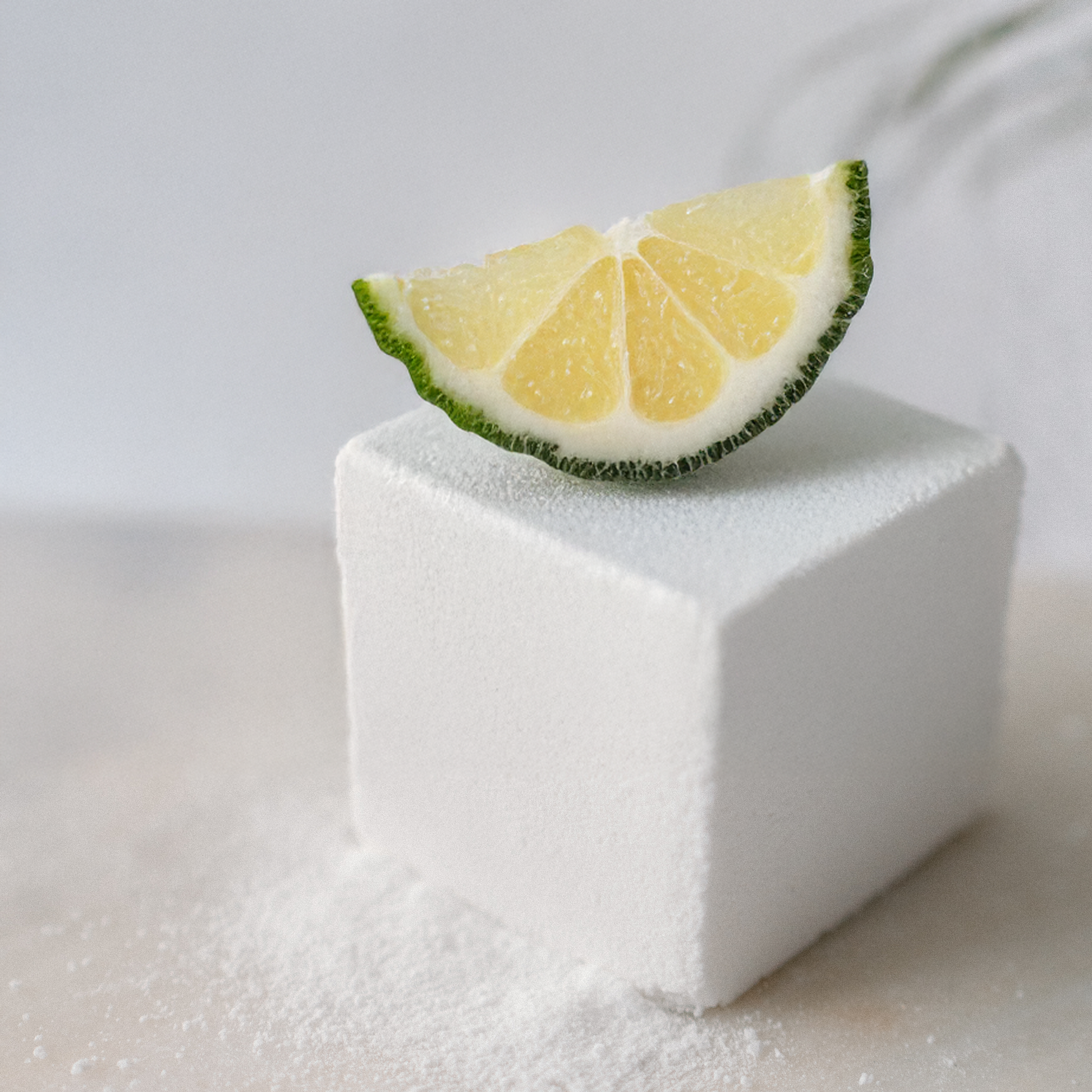  bath cube with a slice of bergamot