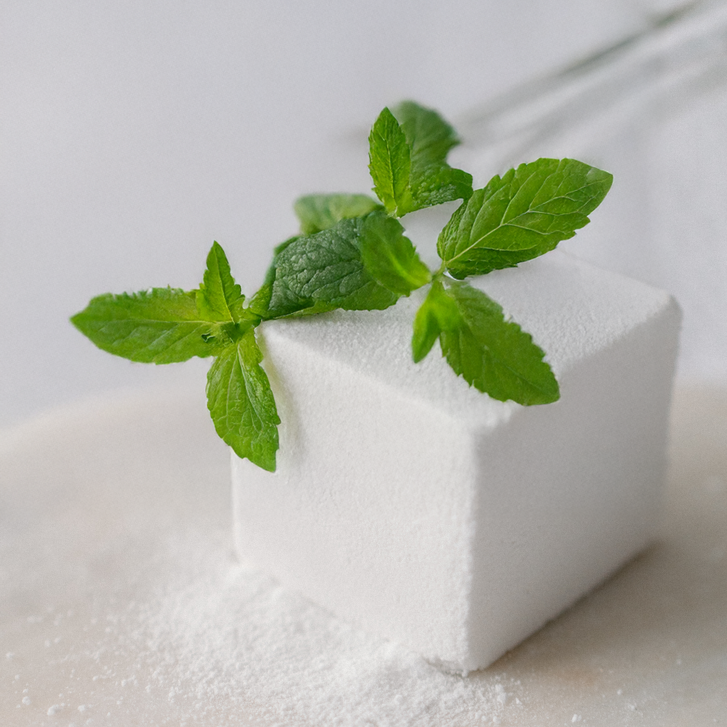 bath cube with spearmint