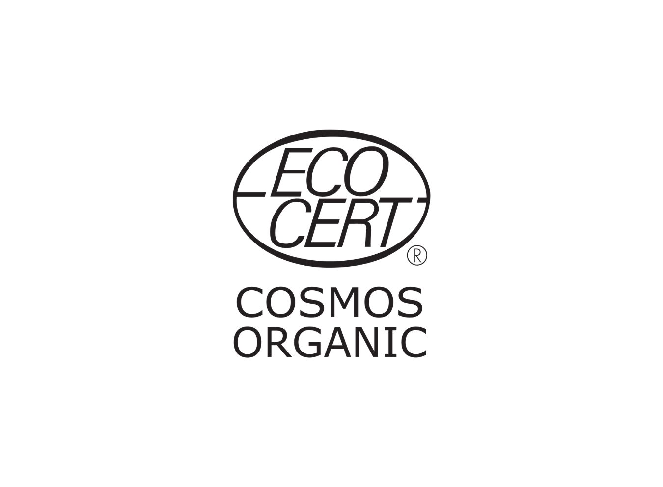 EcoCert Cosmos Organic certification logo on a white background