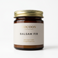 Candle with soy wax, cotton wick, glass jar and essential oils