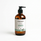 Brown bottle with pump and 'Cocoon' label on a white background
