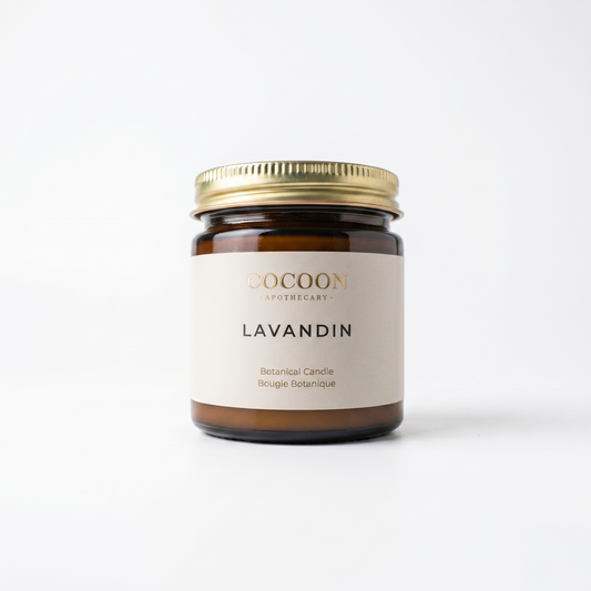 lavandin candle with soy wax and essential oil
