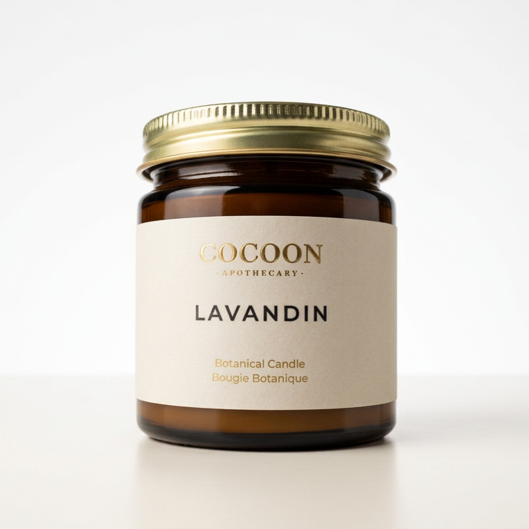 lavandin soy candle with essential oils