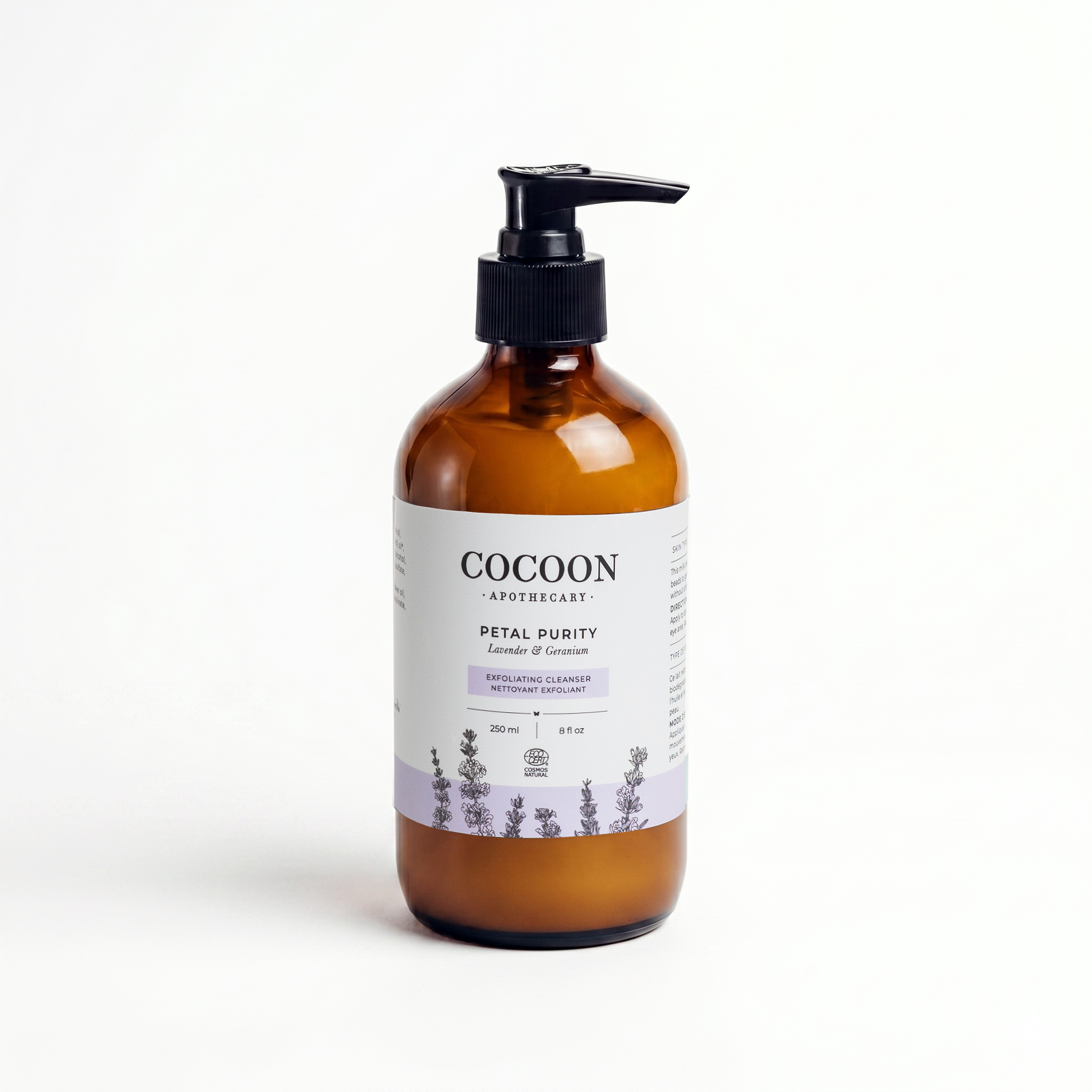 Cocoon Apothecary bottle with pump on a white background