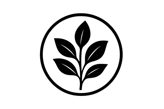plant based symbol black