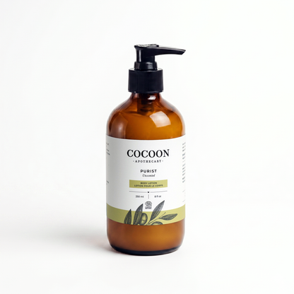 Cocoon Apothecary bottle with pump on a white background