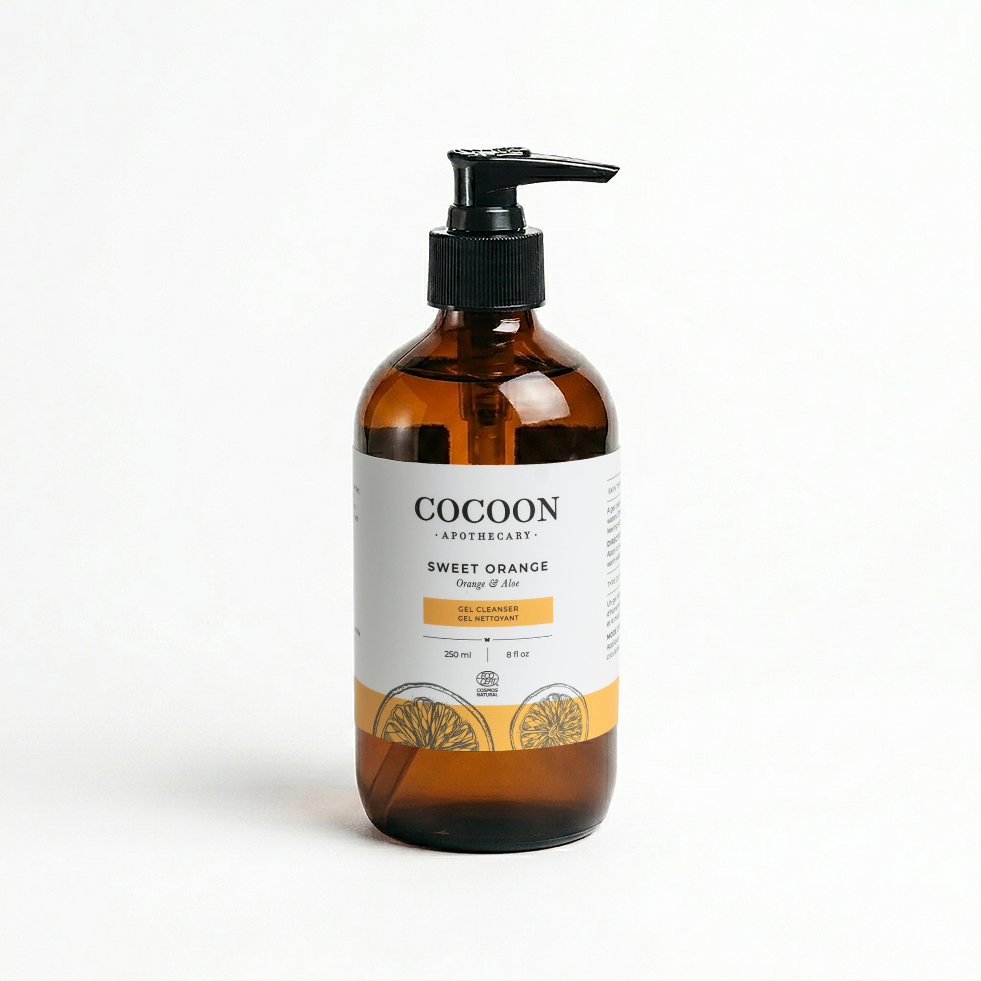 Cocoon Apothecary Sweet Orange soap bottle on a white background