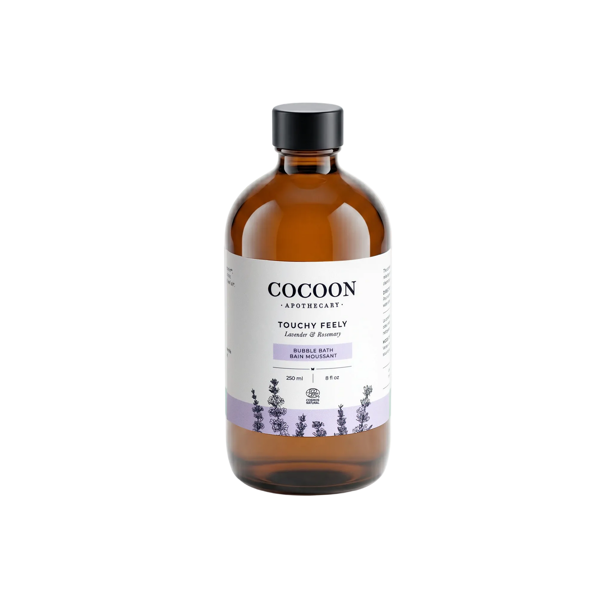 Brown bottle of Cocoon Apothecary product on a white background