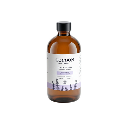 Brown bottle of Cocoon Apothecary product on a white background