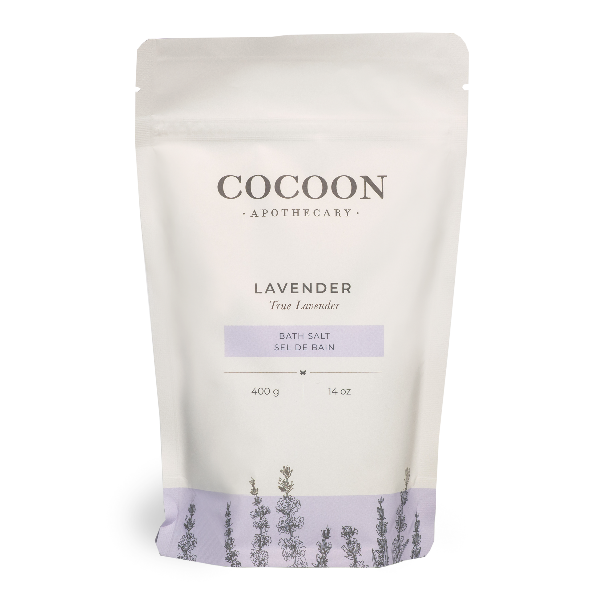 Mineral rich Dead Sea salts, Epsom salts and pure essential oils creates a spa-like bathing experience. Lavender is the ultimate clean scent and is known for its relaxing properties.