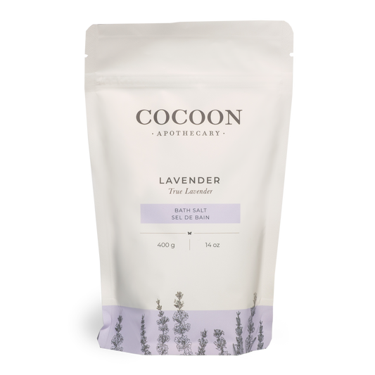 Mineral rich Dead Sea salts, Epsom salts and pure essential oils creates a spa-like bathing experience. Lavender is the ultimate clean scent and is known for its relaxing properties.