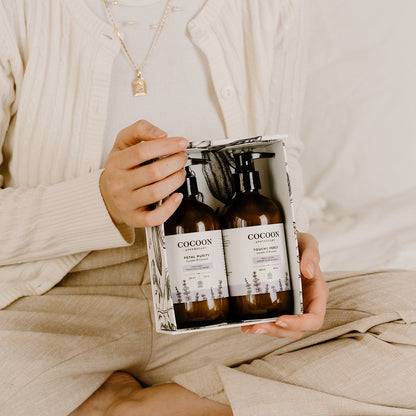 Lavender and rosemary hand soap and body lotion
