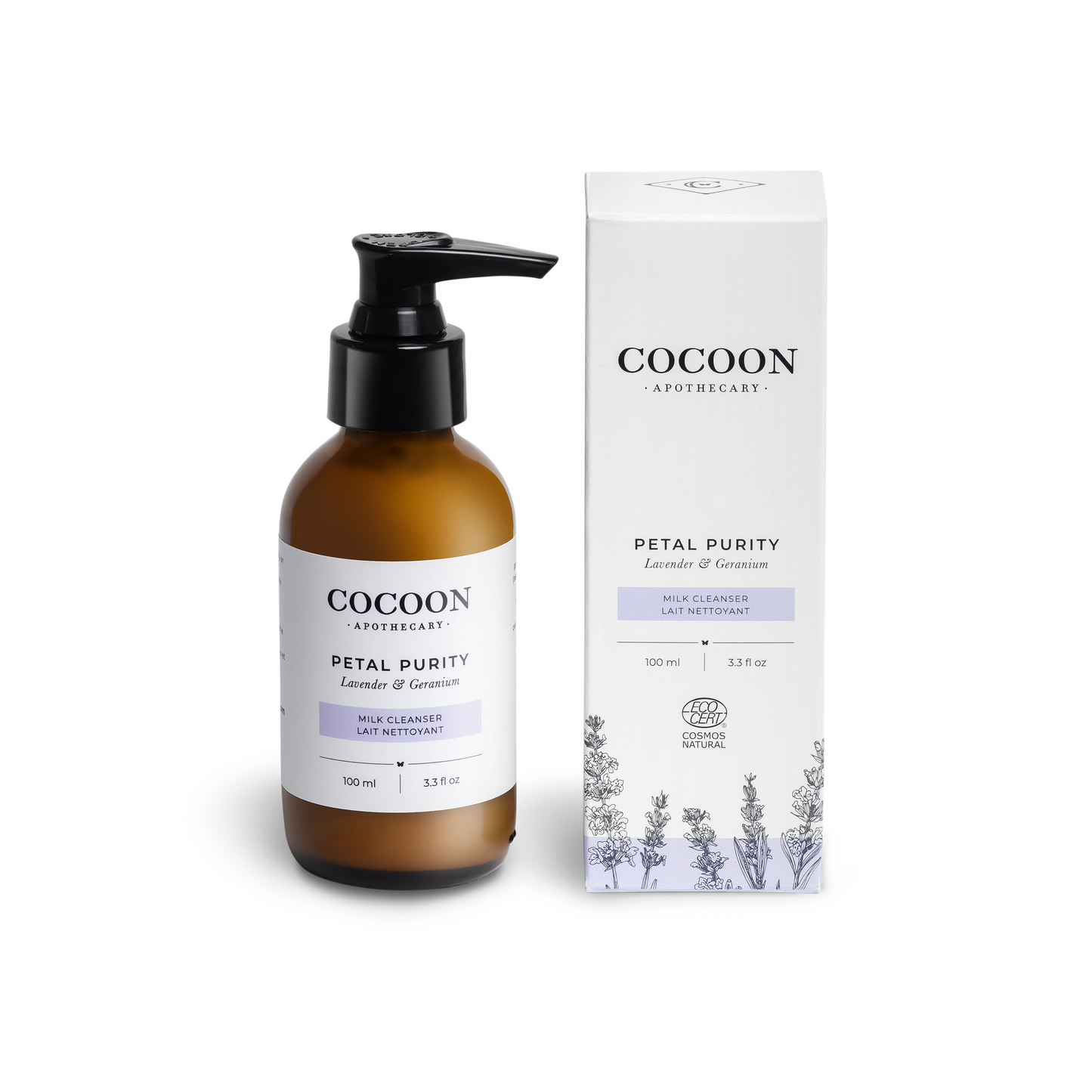 ecocert natural plant-based milk facial cleanser for sensitive or dry skin