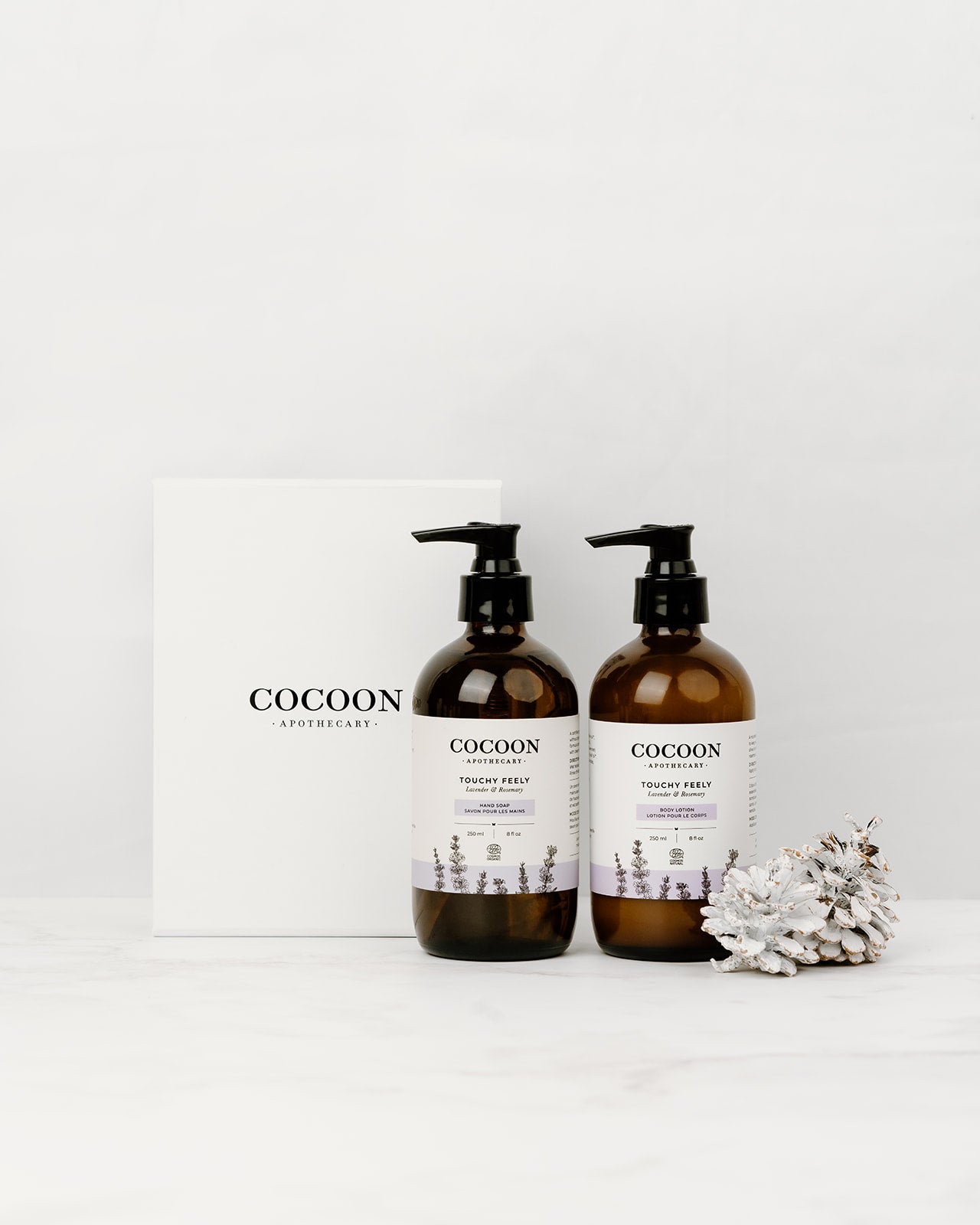 Lavender and rosemary hand soap and body lotion